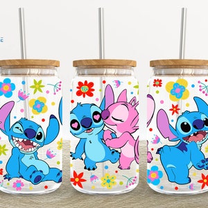 Cartoon Characters 16oz Glass Can Wrap, Cartoon 16 oz Glass Can Png, 16 oz Libbey Glass Can Wrap, 16 oz Tumbler Wrap Png, Sublimation Design