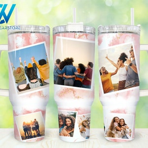 Custom Family Photo 40oz Tumbler Wrap Png, Picture Family Frame 2 pieces 40 oz Tumbler Png, Family Tumbler 40oz Png, Sublimation Designs