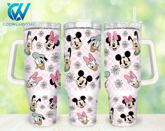 Movies Characters 40oz Tumbler Wrap Png, Cartoon Characters 2 pieces 40 oz Tumbler Png, Spring Cartoon 40oz Tumbler Png Sublimation Design