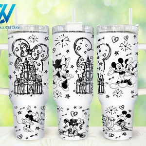 Movies Characters 40oz Tumbler Wrap Png, Cartoon Characters 2 pieces 40 oz Tumbler Png, Magic Cartoon 40oz Tumbler Png Sublimation Design