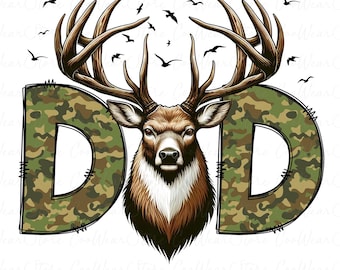 Retro Hunter Dad Png, Deer Hunting Png, Camouflage Hunting Png, Best Buckin Dad Ever Png, Camo Dad Png, Father's Day Png, Father's Day Gift