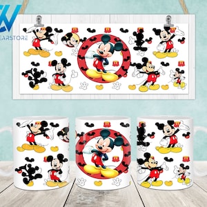 Cartoon Characters Mug Wrap, 11oz & 15oz Mug Template, Cartoon 11oz Mug Png, 15oz Mug Png, Mug Designs, Coffee Mugs, Mug Sublimation Design