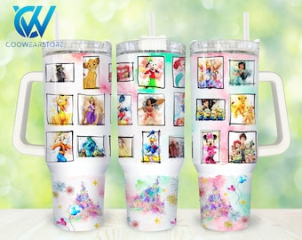 Movies Characters 40oz Tumbler Wrap Png, Cartoon Characters 2 pieces 40 oz Tumbler Png, Magic Cartoon 40oz Tumbler Png Sublimation Design