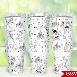 Movies Characters 40oz Tumbler Wrap Png, Cartoon Characters 2 pieces 40 oz Tumbler Png, Magic Cartoon 40oz Tumbler Png Sublimation Design