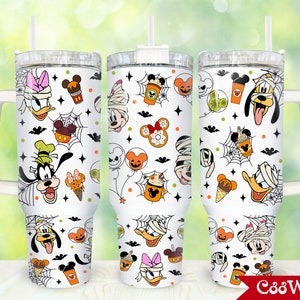 Cartoon Charaktere 40 Unzen Tumbler Wrap Png, Cartoon 2 Stück 40 Unzen Tumbler Png, Halloween Cartoon Tumbler 40 Unzen Png Sublimation Designs