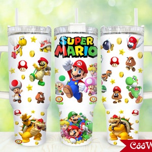 Cartoon Characters 40oz Tumbler Wrap Png, Cartoon 2 pieces 40 oz Tumbler Png, Game Characters Tumbler 40oz Png Sublimation Designs