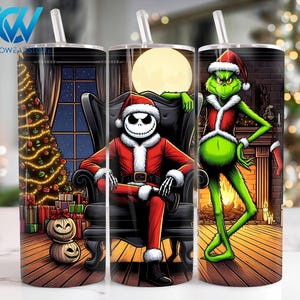 Weihnachtsfiguren 20 Unzen Skinny Tumbler Sublimationsdesign, Frohe Weihnachten 20 Unzen Tumbler Png, Weihnachten Straight und Taper Tumbler Wrap