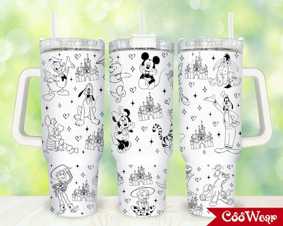 Movies Characters 40oz Tumbler Wrap Png, Cartoon Characters 2 pieces 40 oz Tumbler Png, Magic Cartoon 40oz Tumbler Png Sublimation Design