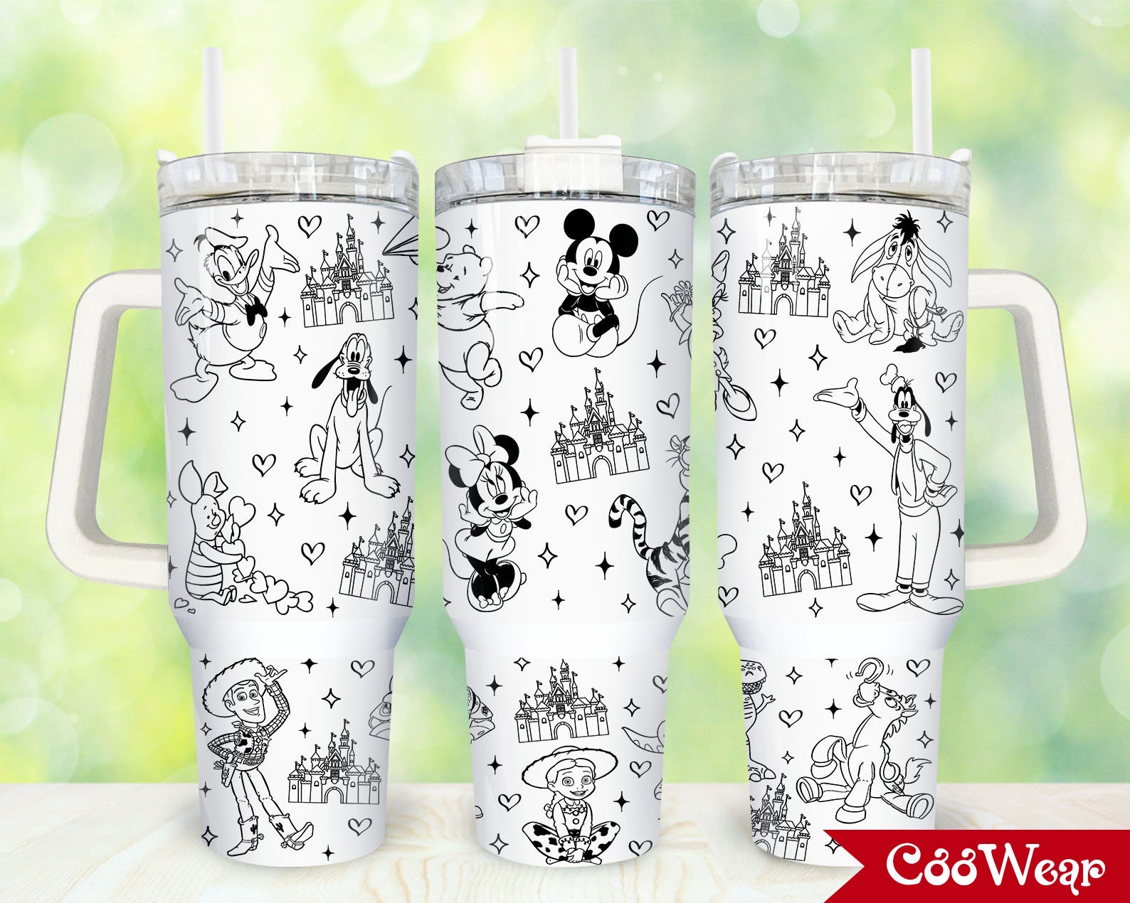 Mickey Tumbler With Minnie Mouse 40Oz Stainless Steel Stanley Tumbler Dupe  Cup With Handle 40 Oz Classic Disney Movie Gift - Laughinks