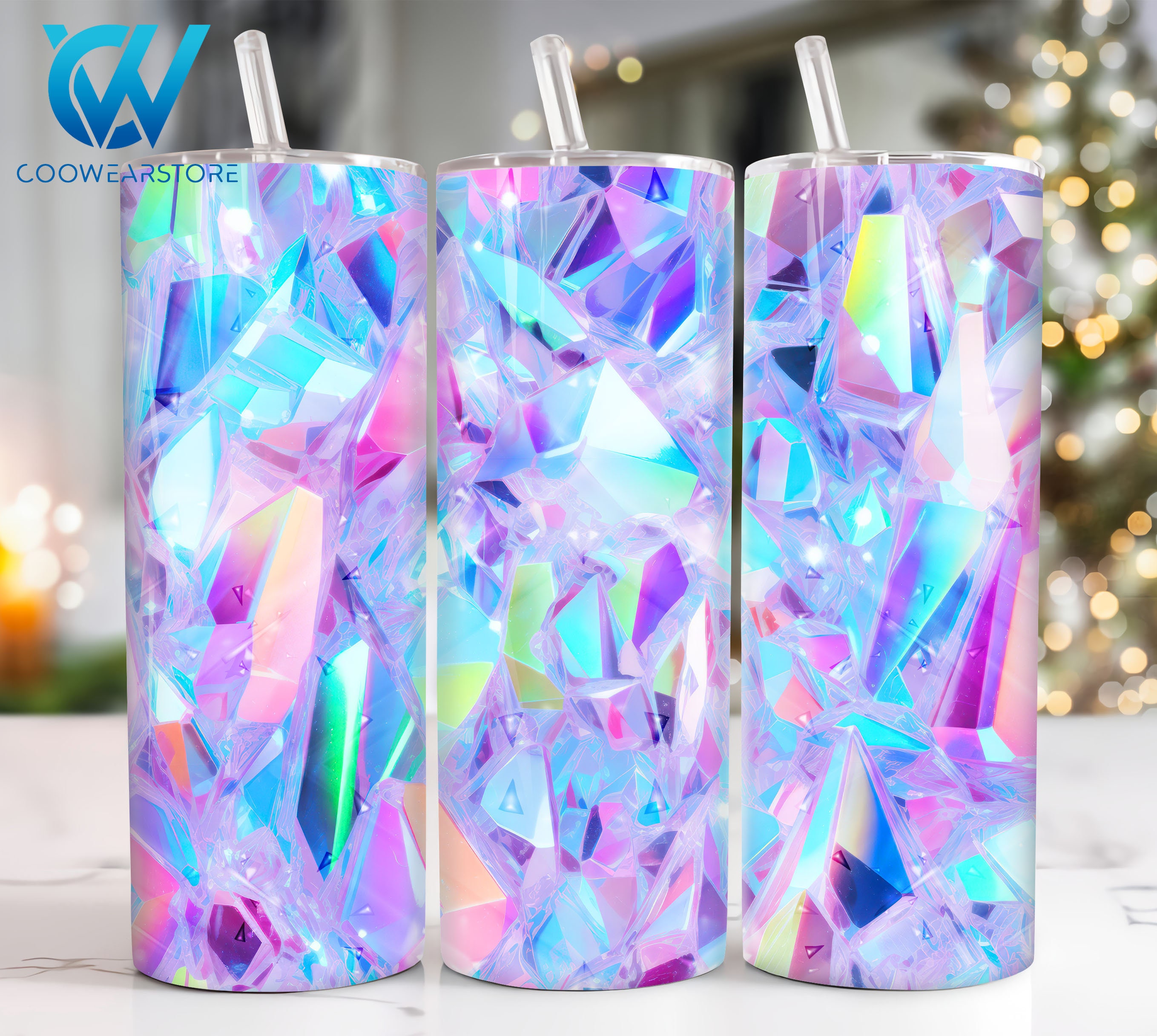 40oz Sublimation Glitter Holographic Stainless Steel Tumbler w/ Handle –  Hailey Brook Designs