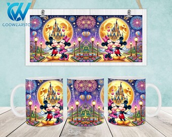 Valentines Cartoon Mug Wrap, 11oz & 15oz Mug Template, Valentines 11oz Mug Png, 15oz Mug Png, Mug Designs, Mug Sublimation Design