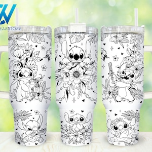 DIGITAL FILES Cartoon Characters 40oz Tumbler Wrap Png, Cartoon Flowers 2 pieces 40 oz Tumbler Png, Cartoon Tumbler 40oz Png Sublimation