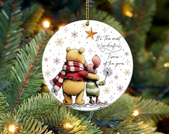 Christmas Bear Ornament Png, It's the Most Wonderful Time of the Year Ornament, Bear and Friends Ornament Png, Christmas 2025 Ornament Png