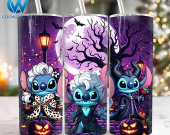 Halloween Horror 20oz Skinny Tumbler Wrap, Desenho animado Halloween 20oz Skinny Tumbler Png, Filmes de terror Halloween, Filme de terror Tumbler Png