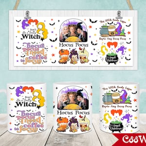 Horror Characters Mug Wrap, 11oz & 15oz Mug Template, Halloween 11oz Mug Png, 15oz Mug Png, Mug Designs, Coffee Mugs, Mug Sublimation Design