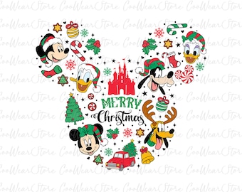 Christmas Mouse And Friends Png, Christmas Season Png, Merry Christmas Png, Xmas Holiday Png, Christmas Squad Png, Christmas Png Sublimation