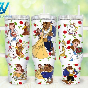 Movies Characters 40oz Tumbler Wrap Png, Cartoon Characters 2 pieces 40 oz Tumbler Png, Princess Cartoon 40oz Tumbler Png Sublimation Design