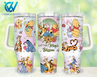 Personajes de dibujos animados 40oz Tumbler Wrap Png, Oso y amigos 2 piezas 40 oz Tumbler Png, Bear Cartoon 40oz Tumbler Png Diseños de sublimación