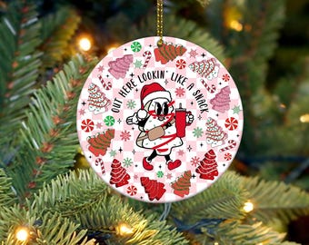 Weihnachtsbaum-Kuchenverzierung Png, Weihnachtsrunde Verzierung Sublimation, 2024 Verzierung Png-Vorlage, Frohe Weihnachten 2024 Verzierung Png