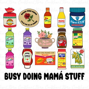 Busy Doing Mama Stuff Png, Mama Topper Multipack Png, Spanish Mothers Day Png, Retro Madre Png, Mother&#39;s Day Png, Retro Mama Png, Mom Gift