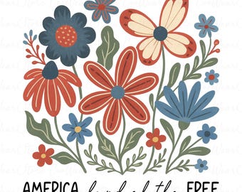 Amérique florale png, 4 juillet png, 4 juillet Terre du libre png, Memorial Day png, jour de l'indépendance png, patriotique png, 4 juillet