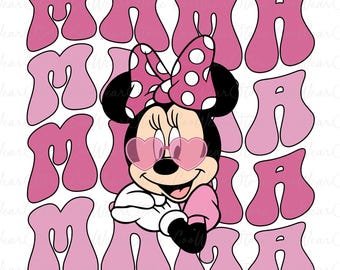 Mama Mouse Png, Cartoon Mom Png, Mother's Day Png, Mother's Day Gift, Mama Png, Mom Life Png, Cartoon Mama Png, Pink Mama Mouse Png