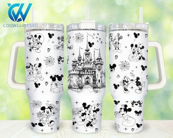Movies Characters 40oz Tumbler Wrap Png, Cartoon Characters 2 pieces 40 oz Tumbler Png, Magic Cartoon 40oz Tumbler Png Sublimation Design