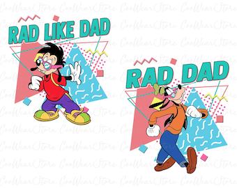 Cartoon Rad Dad Png, Rad Like Dad Png, Dad Life Png, New Dad Gift, Cartoon Dad Png, Father's Day Png, Fathers Day Gift, Dad and Kid Matching