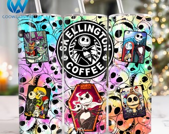 Movies Horror Characters 20 oz Skinny Tumbler Sublimation Design, Halloween Movies 20oz Skinny Tumbler Png, Straight and Taper Tumbler Wrap