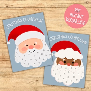 Advent calendar for kids | Christmas coloring pages | DIY advent calendar | Countdown calendar | Days until Christmas