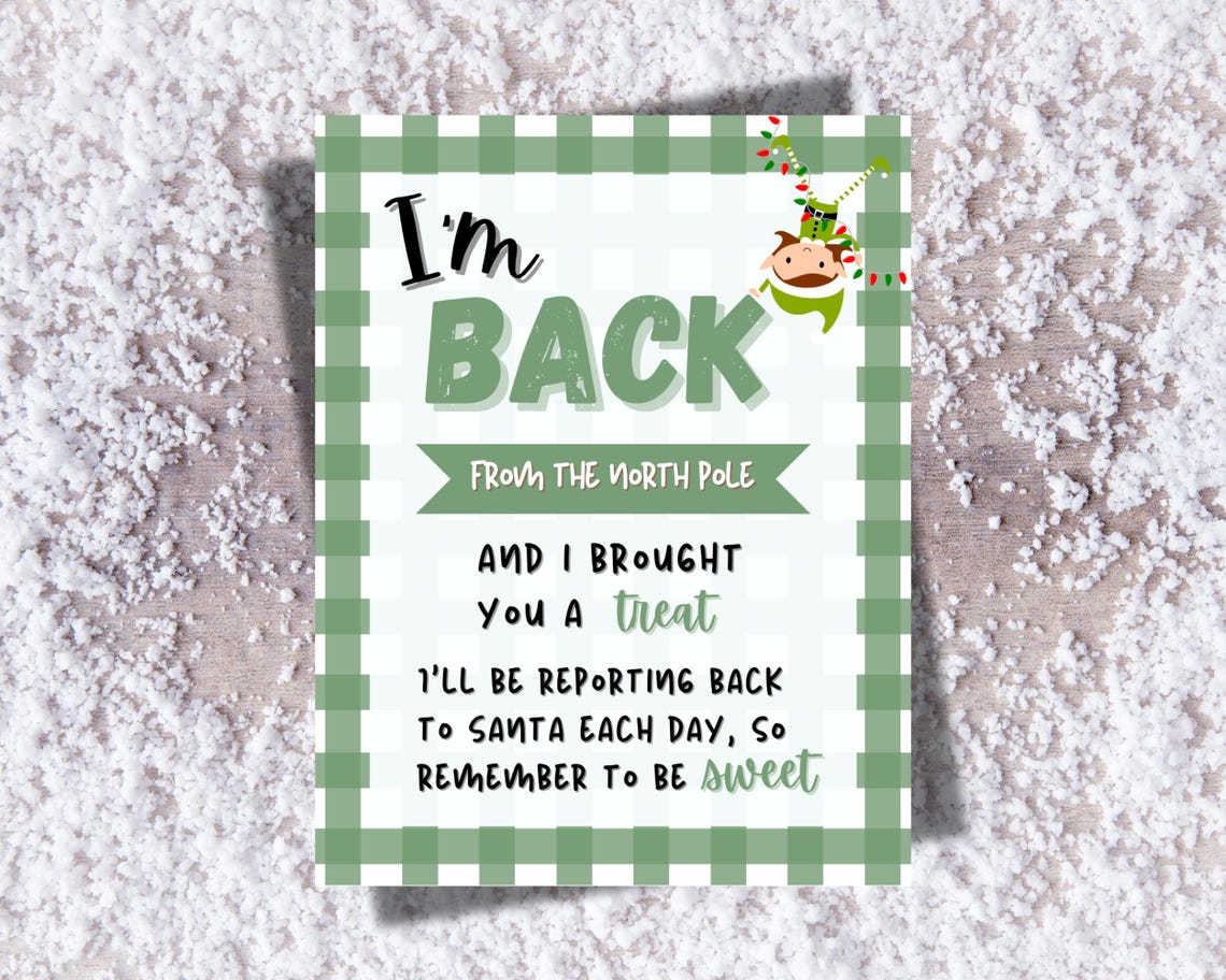 Elf Arrival Letter Elf Printables Letter From Elf Elf Return Letter Elf ...