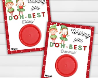 Christmas gift tag printable | Classroom favors | Christmas play doh holder | Play doh tag | Non-candy Christmas gifts