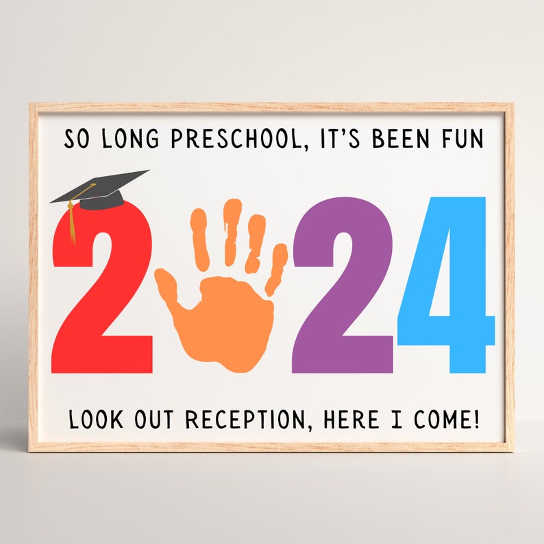 2024 Preschool Graduation Handprint Poem Last Day of Preschool