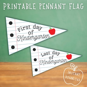 First day of school flag | Kindergarten school sign | Back to school photo prop | Back to school sign printable