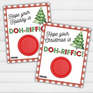 Christmas gift tag printable | Classroom favors | Christmas play doh holder | Play doh tag | Non-candy Christmas gifts