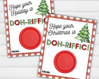 Christmas gift tag printable | Classroom favors | Christmas play doh holder | Play doh tag | Non-candy Christmas gifts