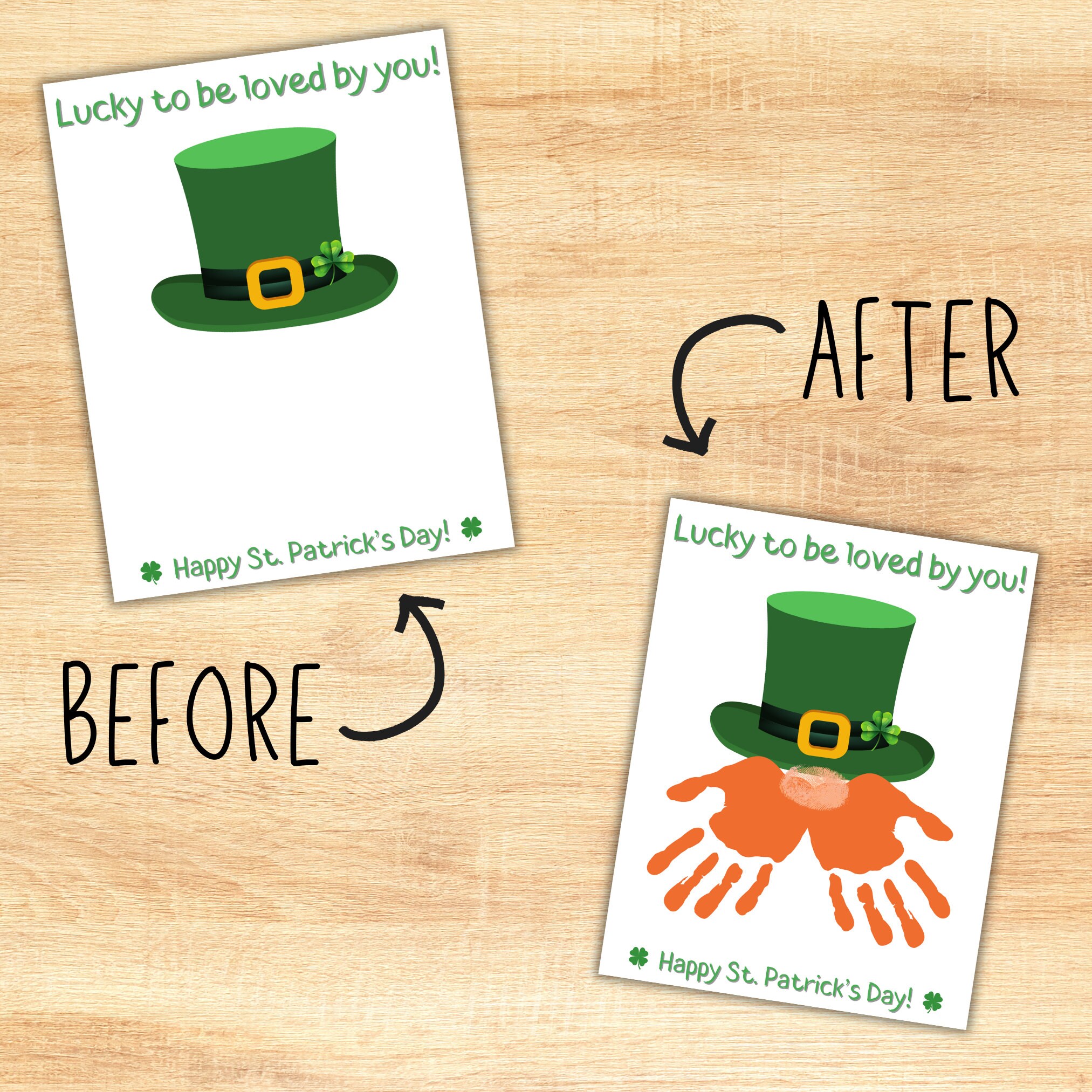 Leprechaun St. Patrick's Day Printable Kids' Footprint Keepsake