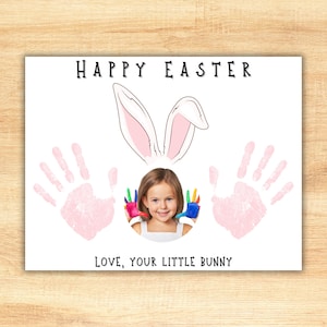 Stampabile per Pasqua / Un coniglietto ti ama / Ricordo delle impronte dei bambini / Risorse per insegnanti e genitori / Lavoretto per l'asilo e la scuola dell'infanzia