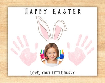 Pâques imprimable | Un lapin t'aime | Souvenir empreinte de pas pour enfants | Ressources pour enseignants et parents | Bricolage pour la maternelle et la maternelle