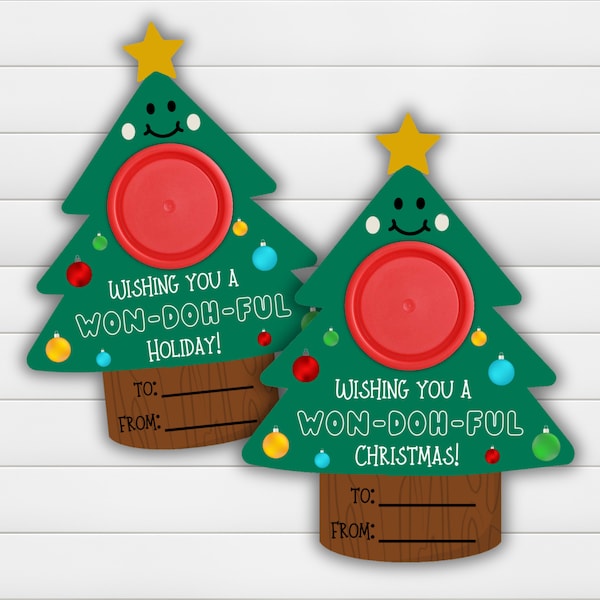 Christmas gift tag printable | Classroom favors | Christmas play doh holder | Play doh tag | Non-candy Christmas gifts