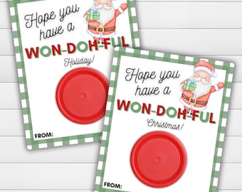 Christmas gift tag printable | Classroom favors | Christmas play doh holder | Play doh tag | Non-candy Christmas gifts