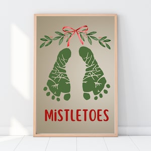 Baby footprint keepsake | Baby handprint | Baby footprint picture | Christmas handprint art | Child handprint