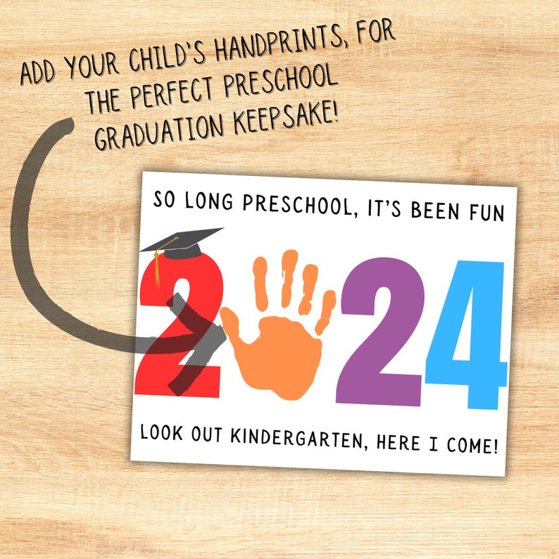 2024 Preschool Graduation Handprint Poem Last Day of Preschool