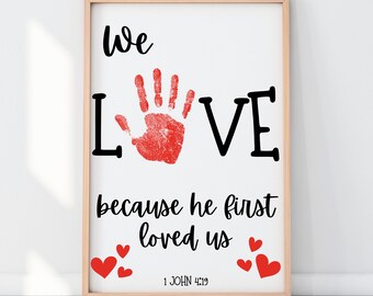 Babys First Valentines Day | Handprint Art Craft Kids | Handprint Art ...