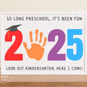 2025 Preschool Graduation Handprint Poem| Last Day of Preschool Handprint| End of Preschool Craft| 2025 Preschool Graduate Keepsake