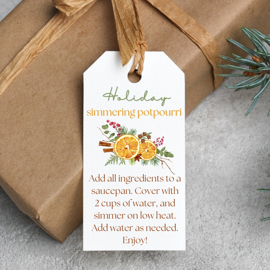 Holiday Potpourri Christmas Gift Tags Printable Christmas Stovetop