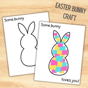 Pâques imprimable | Un lapin t'aime | Souvenir empreinte de pas pour enfants | Ressources pour enseignants et parents | Bricolage pour la maternelle et la maternelle