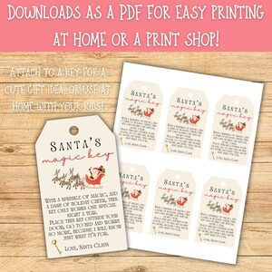 Santas Magic Key | Santa Gift Tag | Christmas Gift Tags Printable ...
