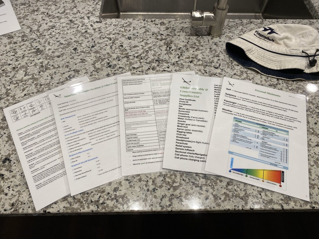 Glider Checklists Etsy