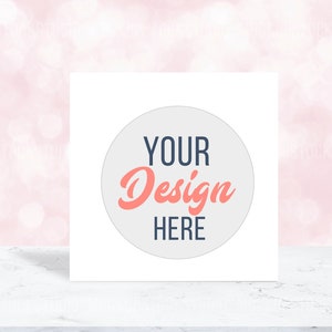 Quadratische weiße Grußkarte Mockup, feierliche Einladung Mock up, Karte Display Mock, JPG sofort Download, leere Quadrat Karte Mock-up